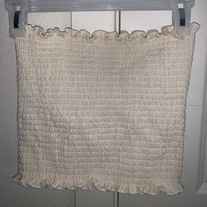 brandy melville ruffled tube top